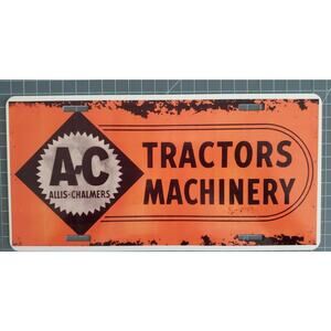 Allis Chalmers Tractors Machinery Aluminum Vanity License Plate Tag